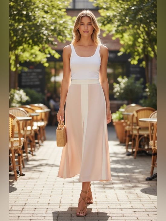 Reiss Dresses & Skirts - Reiss - New Blush and White Maxi Skirt - Night Out - Reg. Price $480 - Size 8